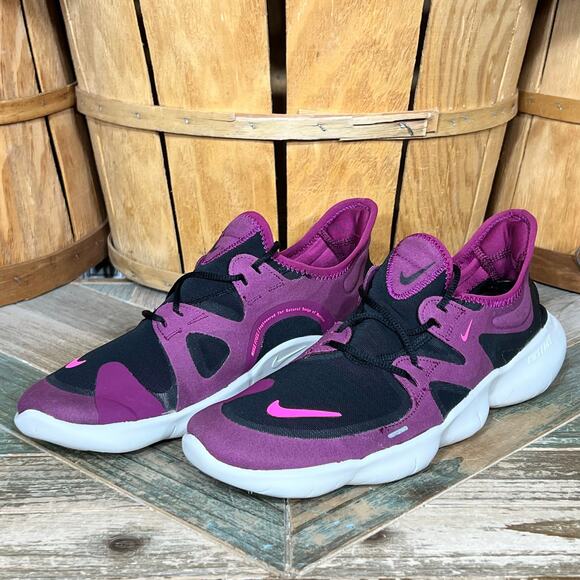 Nike Free RN 5.0 Black True Berry Pink AQ1316-007 Running Shoes Womens Size 10.5 - Picture 3 of 11
